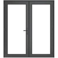 Crystal Triple Glazed French Door Grey White 1790 X 2055Mm