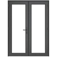 Crystal Anthracite Grey uPVC French Door Set 2090mm x 1490mm (533JN)