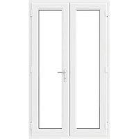 Crystal White uPVC French Door Set 2055mm x 1190mm (399JN)