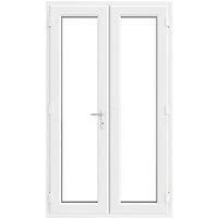 Crystal White uPVC French Door Set 2055mm x 1290mm (555JM)
