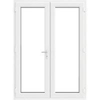 Crystal White Triple-Glazed uPVC French Door Set 2055mm x 1390mm (243JN)