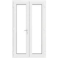 Crystal White uPVC French Door Set 2090mm x 1190mm (738JN)