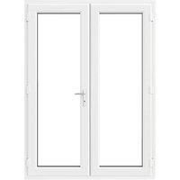 Crystal White uPVC French Door Set 2090mm x 1490mm (609JM)
