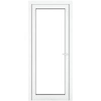 Crystal Fully Glazed 1-Clear Light Left-Hand Opening White uPVC Back Door 2090mm x 890mm (129JM)
