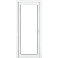 PVC Single Door Clear Glass & Frame Left Hand Triple Tough Glazing By Crystal