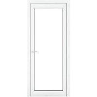 PVC Single Door Clear Glass & Frame Right Hand Triple Tough Glazing By Crystal