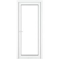 Crystal Fully Glazed 1-Clear Light Right-Hand Opening White uPVC Back Door 2090mm x 920mm (384KF)