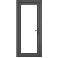 PVC Single Door Clear Glass & Frame Left Hand Triple Tough Glazing By Crystal