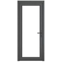 PVC Single Door Clear Glass & Frame Left Hand Triple Tough Glazing By Crystal