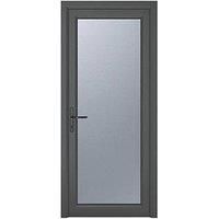 PVC Single Door Clear Glass & Frame Right Hand Triple Tough Glazing By Crystal