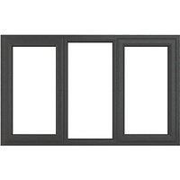 Crystal Left & Right-Hand Opening Clear Triple-Glazed Casement Anthracite on White uPVC Window 1770mm x 965mm (206JM)