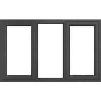 Crystal Left & Right-Handed Clear Triple-Glazed Casement Anthracite on White uPVC Window 1770mm x 1190mm (975JM)