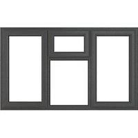 Crystal Left & Right-Hand Opening Clear Triple-Glazed Casement Anthracite on White uPVC Window 1770mm x 965mm (747JM)
