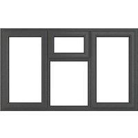 Crystal Left & Right-Hand Opening Clear Triple-Glazed Casement Anthracite on White uPVC Window 1770mm x 1040mm (253JN)
