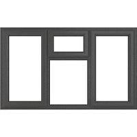 Crystal Left & Right-Hand Opening Clear Triple-Glazed Casement Anthracite on White uPVC Window 1770mm x 1190mm (274JM)