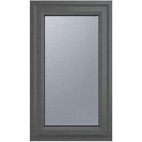 Crystal Left-Hand Opening Obscure Triple-Glazed Casement Anthracite on White uPVC Window 610mm x 1190mm (442JM)