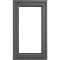 Crystal Left-Hand Opening Clear Triple-Glazed Casement Anthracite on White uPVC Window 610mm x 1190mm (732JN)