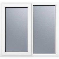 Crystal Left-Hand Opening Obscure Triple-Glazed Casement White uPVC Window 1190mm x 1115mm (940JM)