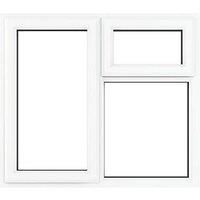 Crystal Left-Hand Opening Clear Triple-Glazed Casement White uPVC Window 905mm x 965mm (571JN)