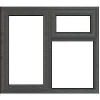 Crystal Left-Hand Opening Clear Triple-Glazed Casement Anthracite on White uPVC Window 905mm x 965mm (553JM)