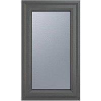 Crystal Right-Handed Obscure Triple-Glazed Casement Anthracite on White uPVC Window 610mm x 1040mm (131JN)