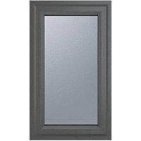 Crystal Right-Handed Obscure Triple-Glazed Casement Anthracite on White uPVC Window 610mm x 1115mm (181JM)