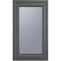 Crystal Right-Hand Opening Obscure Triple-Glazed Casement Anthracite on White uPVC Window 610mm x 820mm (531JM)