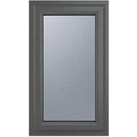 Crystal Right-Handed Clear Triple-Glazed Casement Anthracite on White uPVC Window 610mm x 820mm (339JM)