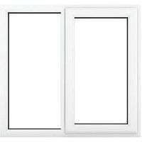 Crystal Right-Hand Opening Clear Triple-Glazed Casement White uPVC Window 1190mm x 1115mm (321JN)