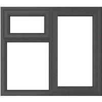 Crystal Right-Hand Opening Clear Triple-Glazed Casement Anthracite on White uPVC Window 1190mm x 1040mm (927JN)