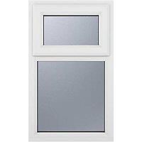 Crystal Top Opening Obscure Triple-Glazed Casement White uPVC Window 610mm x 965mm (445JN)