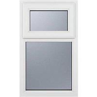 Crystal Top Opening Obscure Triple-Glazed Casement White uPVC Window 610mm x 1040mm (718JN)