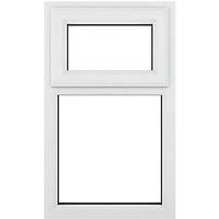 Crystal Top Opening Clear Triple-Glazed Casement White uPVC Window 905mm x 965mm (172JM)