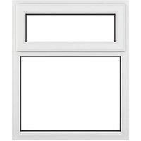 Crystal Top Opening Clear Triple-Glazed Casement White uPVC Window 905mm x 1040mm (518JM)