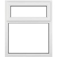 Crystal Top Opening Clear Triple-Glazed Casement White uPVC Window 1040mm x 1190mm (678JM)