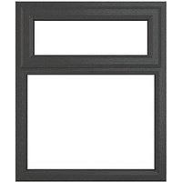 Crystal Top Opening Clear Triple-Glazed Casement Anthracite on White uPVC Window 905mm x 965mm (581JM)