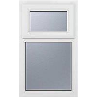 Crystal Top Opening Obscure Triple-Glazed Casement White uPVC Window 610mm x 1040mm (793KF)