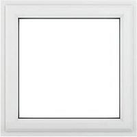 Crystal Top Opening Clear Triple-Glazed Casement White uPVC Window 820mm x 820mm (247JM)