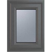 Crystal Top Opening Obscure Triple-Glazed Casement Anthracite on White uPVC Window 440mm x 610mm (191JM)