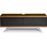 MDA Designs TUCANA 1200 HYBRID WALNUT Beam Thru Remote-Friendly 26"-55" Flat Screen Walnut and Gloss Black TV Cabinet