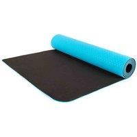 Yoga Mat Exercise Mat For Gym, Home, Fitness - Yoga Mats for Women and Men - Eco Friendly Non-Slip TPE Material Pilates Mat With Over Shoulder Carry Strap by just be... - Blue/Black 5mm