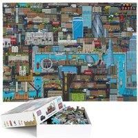 Jigsaw Puzzles for Kids 180 Pieces London Puzzle for Kids - 8-bit Retro Style Jigsaw Puzzle London - Kids Puzzles Made with 100% Recycled Cardboard - Level 1 by bopster