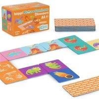 boppi Dominoes Set Picture Game for Toddlers - Colourful Dinosaur Themed Montessori/STEM Dominoes For Children - Games for 3 Year Olds and Up