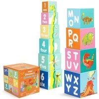 Dinosaur Stacking Blocks Cubes with Letters and Numbers Toddler Toy boppi