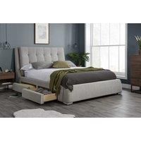 Birlea Mayfair 4-Drawer Bed - Fabric, Grey, Super King