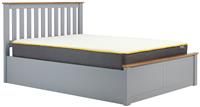 Birlea Phoenix Wood Ottoman Storage Bed - Oak White Stone or Pearl Grey - Solid