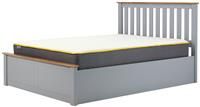 Wooden Ottoman Bed with Large Storage - Oak, White, Pearl or Grey 4ft 4ft6 5ft