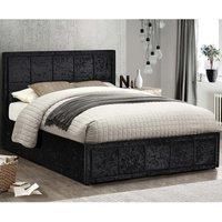 Birlea 135CM Hannover Fabric Ottoman Bed Steel Crushed VEVET, Double