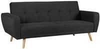 Birlea Farrow Large Grey Fabric Sofa Bed - 3 Seater, Wooden Legs, Contemporary