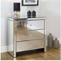 Birlea, Seville 3 Drawer Mirrored Chest, Engineered Wood